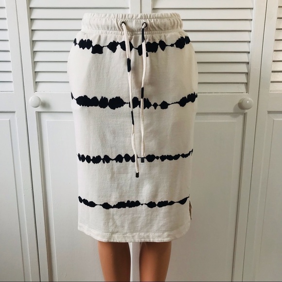RACHEL ZOE White Black Tie Dye Skirt Size Extra Small - Picture 1 of 10